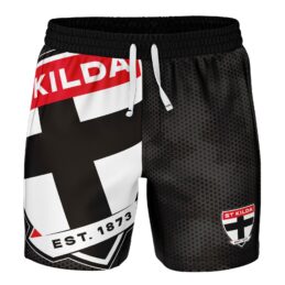 St Kilda Saints AFL Big Shot Volley Shorts Mens Official Swim Shorts