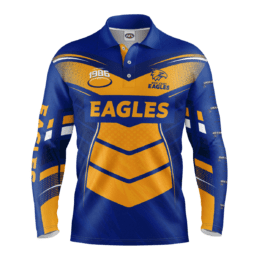 West Coast Eagles AFL Cyber Fishing Shirt UPF 50+ - Youth & Adult Sizes