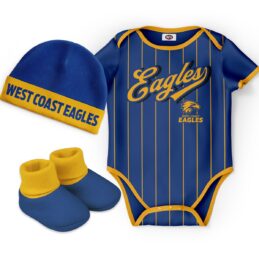 West Coast Eagles AFL Lullaby 3 Piece Infant Gift Set