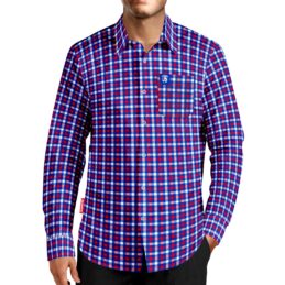 Western Bulldogs AFL Crossfield Business Shirt Mens Long Sleeve Official Supporter Dress Shirt