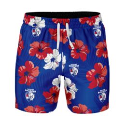 Western Bulldogs AFL Aloha Hawaiian Volley Swim Shorts Mens Official Ashtabula