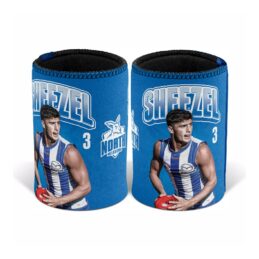Harry Sheezel North Melbourne Kangaroos AFL Beer Can Bottle Cooler Stubby Holder Official Licensed