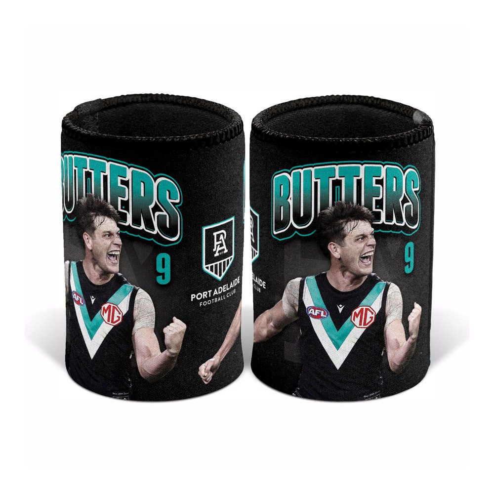 Zak Butters Port Adelaide Power AFL Beer Can Bottle Cooler Stubby Holder Official Licensed 1 Zak Butters Port Adelaide Power AFL Beer Can Bottle Cooler Stubby Holder Official Licensed