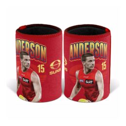 Noah Anderson Gold Coast Suns AFL Beer Can Bottle Cooler Stubby Holder Official Licensed