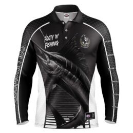 Collingwood Magpies AFL Footy N Fishing Shirt UPF 50+ Youth & Adult Sizes