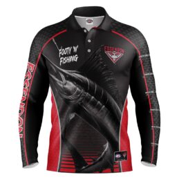 Essendon Bombers AFL Footy N Fishing Shirt UPF 50+ Youth & Adult Sizes