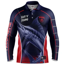 Melbourne Demons AFL Footy N Fishing Shirt UPF 50+ Youth & Adult Sizes