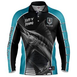 Port Adelaide Power AFL Footy N Fishing Shirt UPF 50+ Youth & Adult Sizes