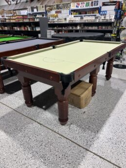 Standard Modern Walnut Pool Snooker Billiard Table 7ft English Sage Green Felt