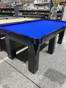 Standard Modern Black Pool Snooker Billiard Table 7ft Royal Blue Felt