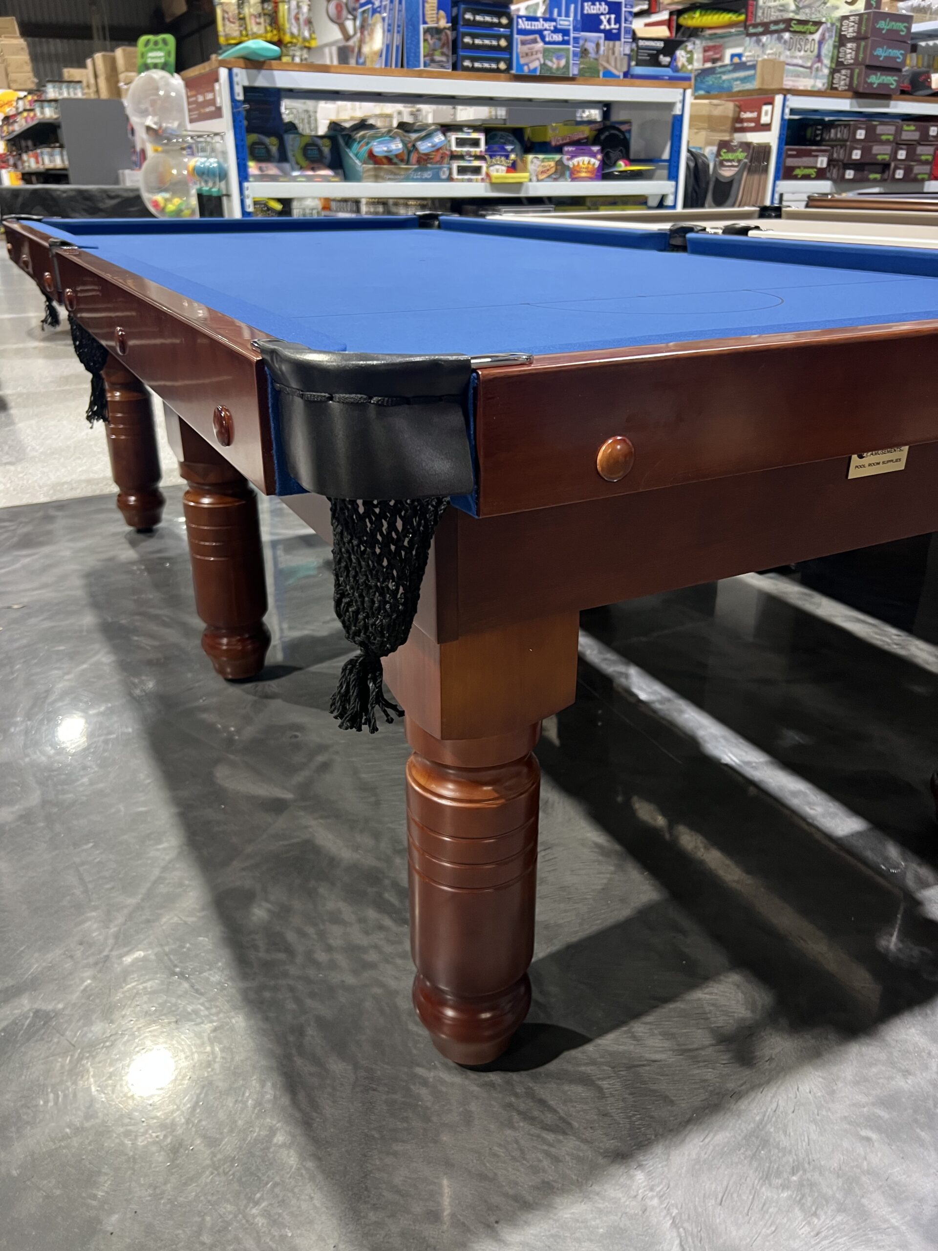 Standard Traditional Walnut Pool Snooker Billiard Table 8ft Slate Blue Felt 1 Standard Traditional Walnut Pool Snooker Billiard Table 8ft Slate Blue Felt