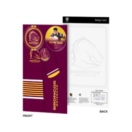 Brisbane Broncos NRL 3 Badge Card Official Licensed Supporter Gift
