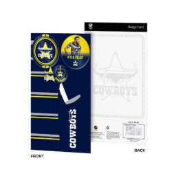 North Queensland Cowboys NRL 3 Badge Card Official Licensed Supporter Gift