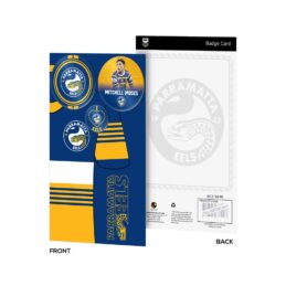 Parramatta Eels NRL 3 Badge Card Official Licensed Supporter Gift