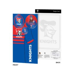 Newcastle Knights NRL 3 Badge Card Official Licensed Supporter Gift