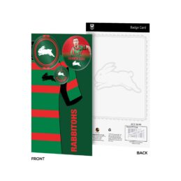 South Sydney Rabbitohs NRL 3 Badge Card Official Licensed Supporter Gift