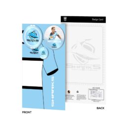 Cronulla-Sutherland Sharks NRL 3 Badge Card Official Licensed Supporter Gift