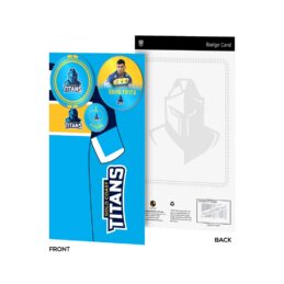 Gold Coast Titans NRL 3 Badge Card Official Licensed Supporter Gift