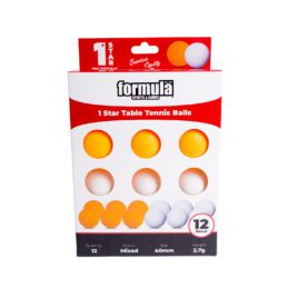 Formula Sports Table Tennis Ball Ping Pong Balls White Orange 12 Pack