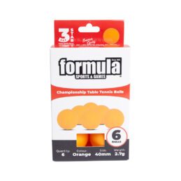 Formula Sports Table Tennis Ball Ping Pong Balls 6 Pack Orange 40mm