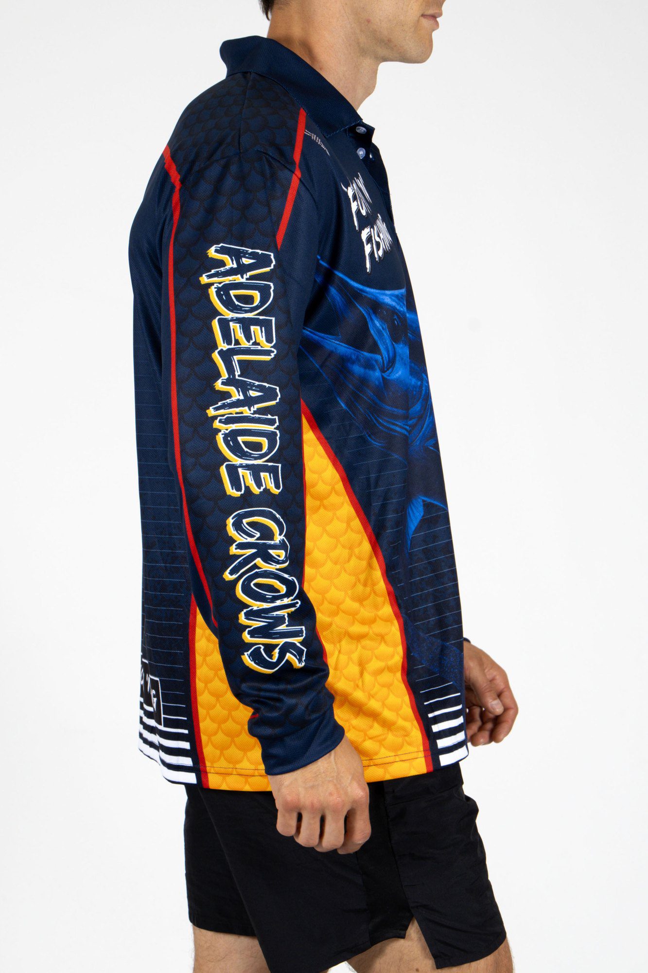 Adelaide Crows AFL Footy N Fishing Shirt UPF 50+ Youth & Adult Sizes 5 Adelaide Crows AFL Footy N Fishing Shirt UPF 50+ Youth & Adult Sizes - Image 5