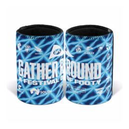 AFL Gather Round 2026 Can Cooler Stubby Holder Blue Festival