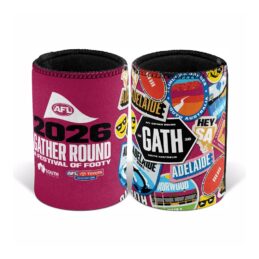 AFL Gather Round 2026 Can Cooler Stubby Holder Signs Design