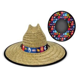 AFL Gather Round 2026 Straw Hat Logo Band Wide Brim