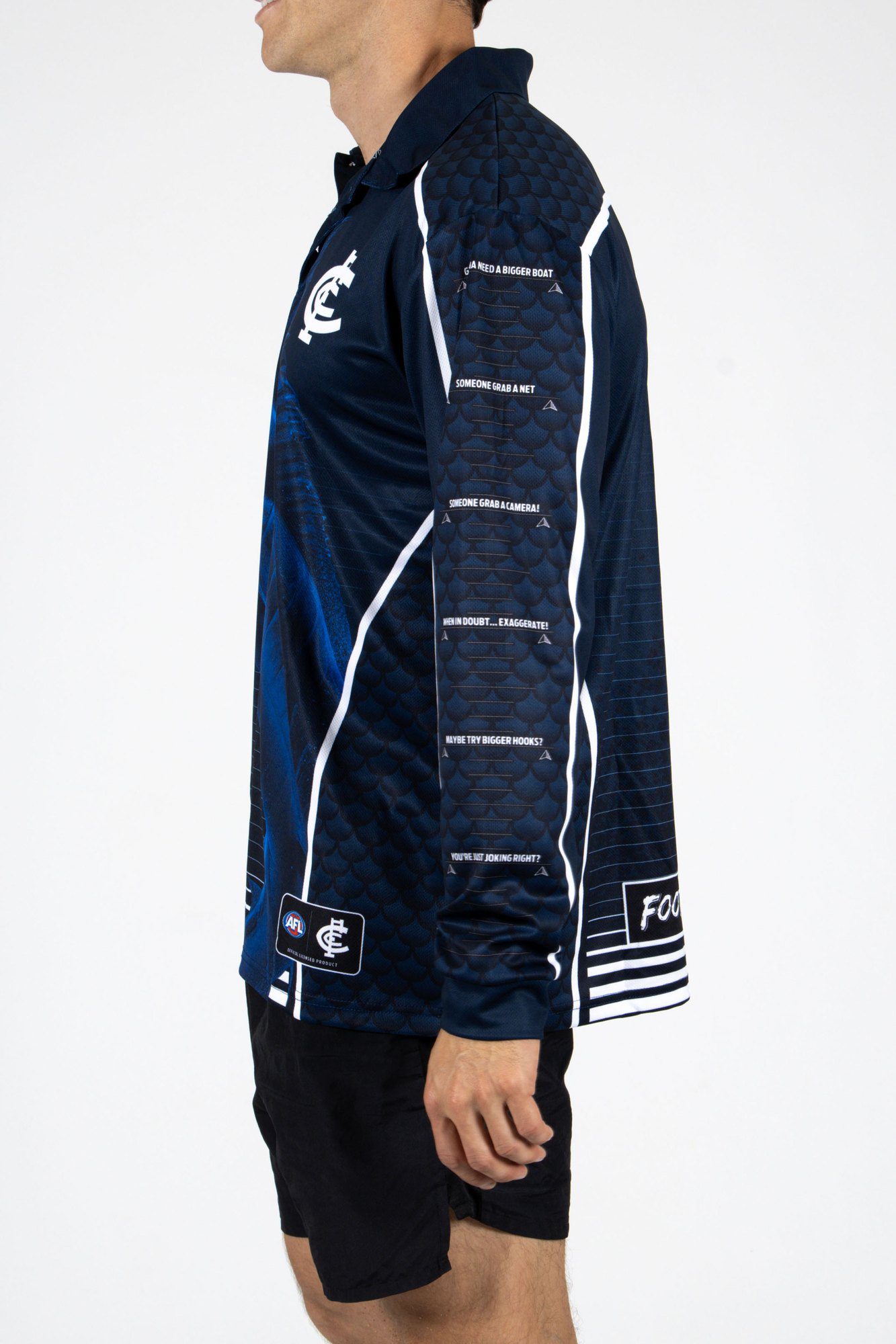 Carlton Blues AFL Footy N Fishing Shirt UPF 50+ Youth & Adult Sizes 7 Carlton Blues AFL Footy N Fishing Shirt UPF 50+ Youth & Adult Sizes - Image 7