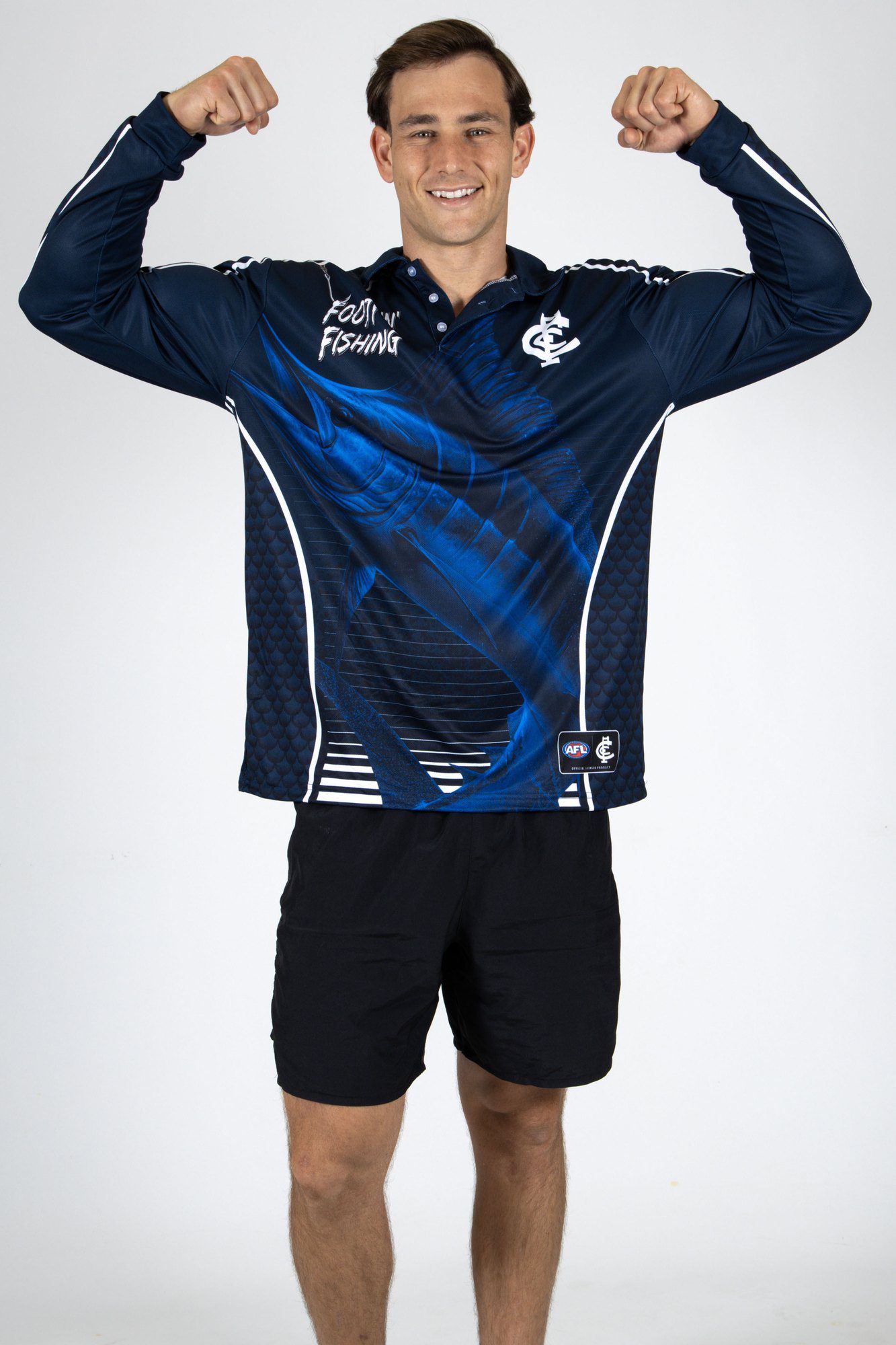 Carlton Blues AFL Footy N Fishing Shirt UPF 50+ Youth & Adult Sizes 10 Carlton Blues AFL Footy N Fishing Shirt UPF 50+ Youth & Adult Sizes - Image 10