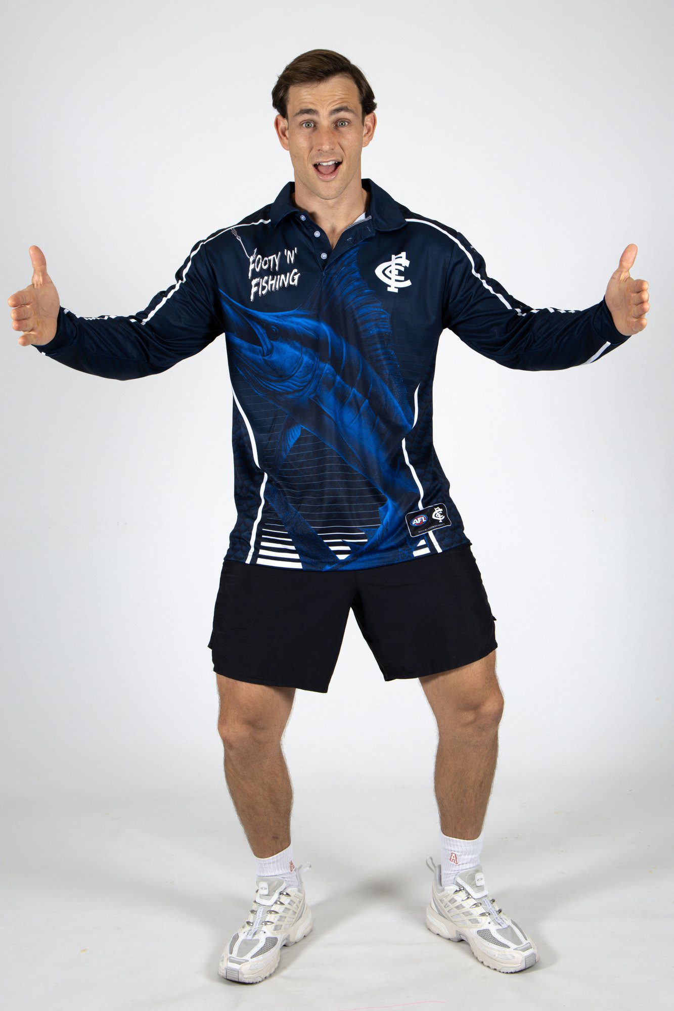 Carlton Blues AFL Footy N Fishing Shirt UPF 50+ Youth & Adult Sizes 14 Carlton Blues AFL Footy N Fishing Shirt UPF 50+ Youth & Adult Sizes - Image 14