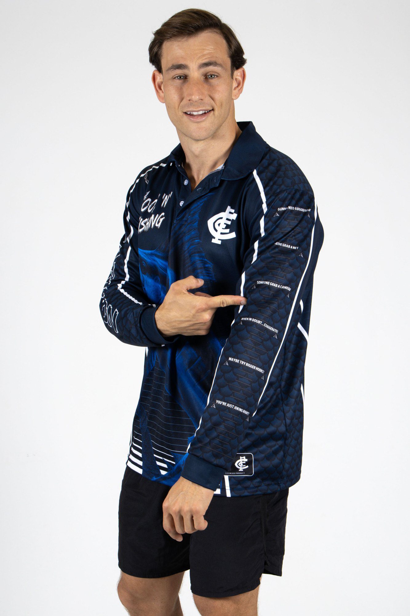 Carlton Blues AFL Footy N Fishing Shirt UPF 50+ Youth & Adult Sizes 15 Carlton Blues AFL Footy N Fishing Shirt UPF 50+ Youth & Adult Sizes - Image 15
