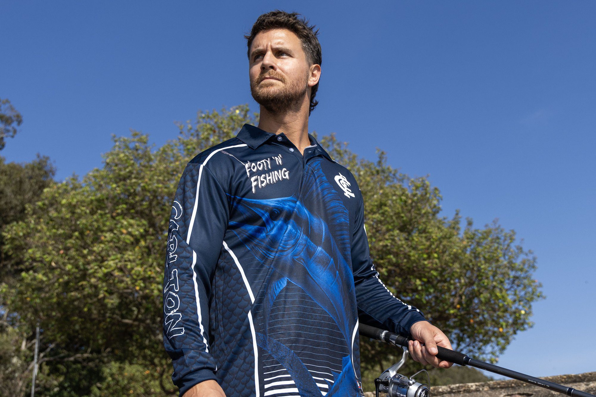 Carlton Blues AFL Footy N Fishing Shirt UPF 50+ Youth & Adult Sizes 16 Carlton Blues AFL Footy N Fishing Shirt UPF 50+ Youth & Adult Sizes - Image 16