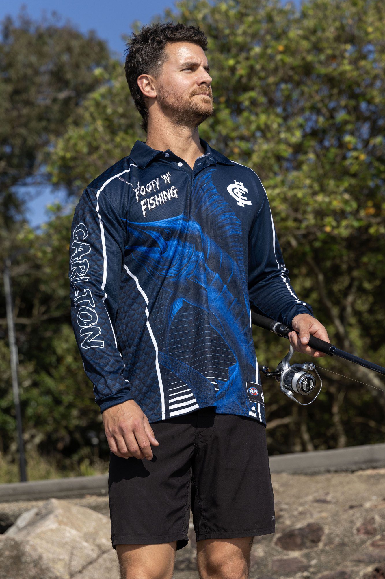 Carlton Blues AFL Footy N Fishing Shirt UPF 50+ Youth & Adult Sizes 19 Carlton Blues AFL Footy N Fishing Shirt UPF 50+ Youth & Adult Sizes - Image 19