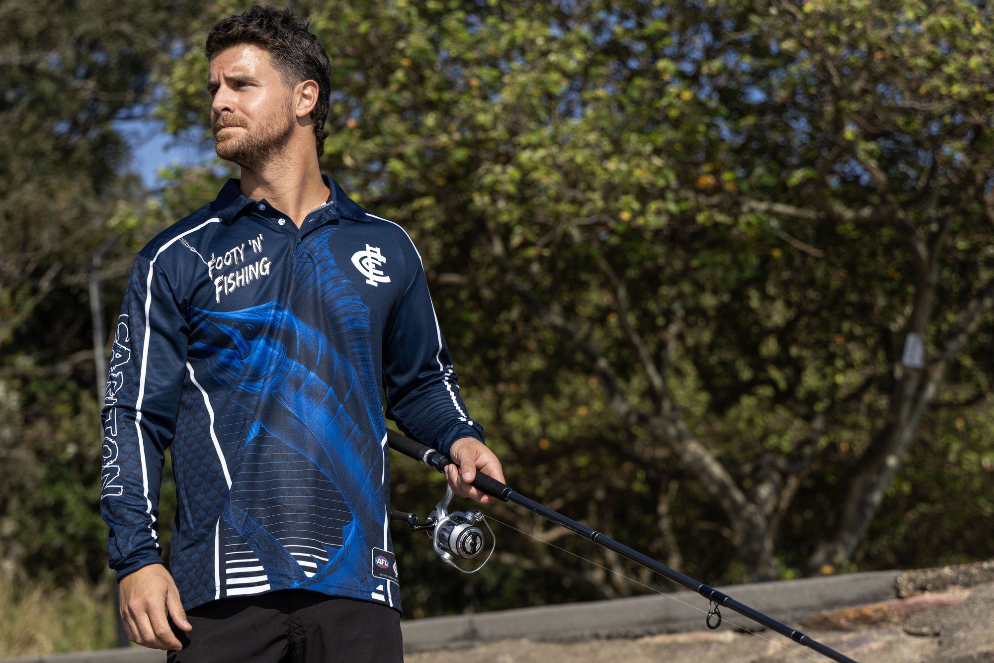 Carlton Blues AFL Footy N Fishing Shirt UPF 50+ Youth & Adult Sizes 20 Carlton Blues AFL Footy N Fishing Shirt UPF 50+ Youth & Adult Sizes - Image 20