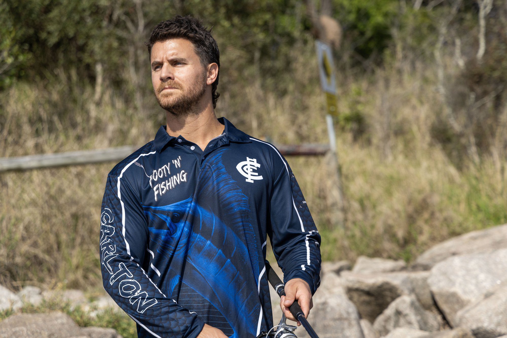 Carlton Blues AFL Footy N Fishing Shirt UPF 50+ Youth & Adult Sizes 22 Carlton Blues AFL Footy N Fishing Shirt UPF 50+ Youth & Adult Sizes - Image 22