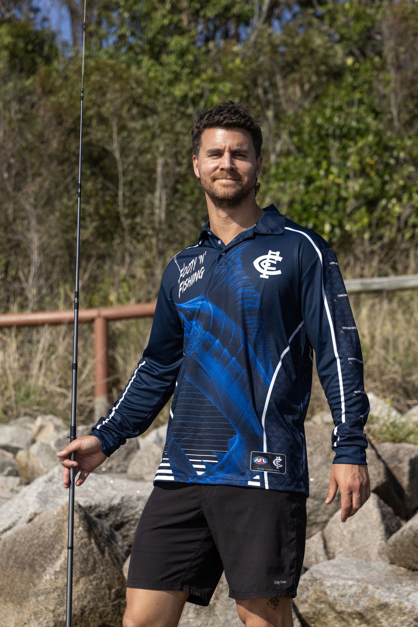 Carlton Blues AFL Footy N Fishing Shirt UPF 50+ Youth & Adult Sizes 23 Carlton Blues AFL Footy N Fishing Shirt UPF 50+ Youth & Adult Sizes - Image 23