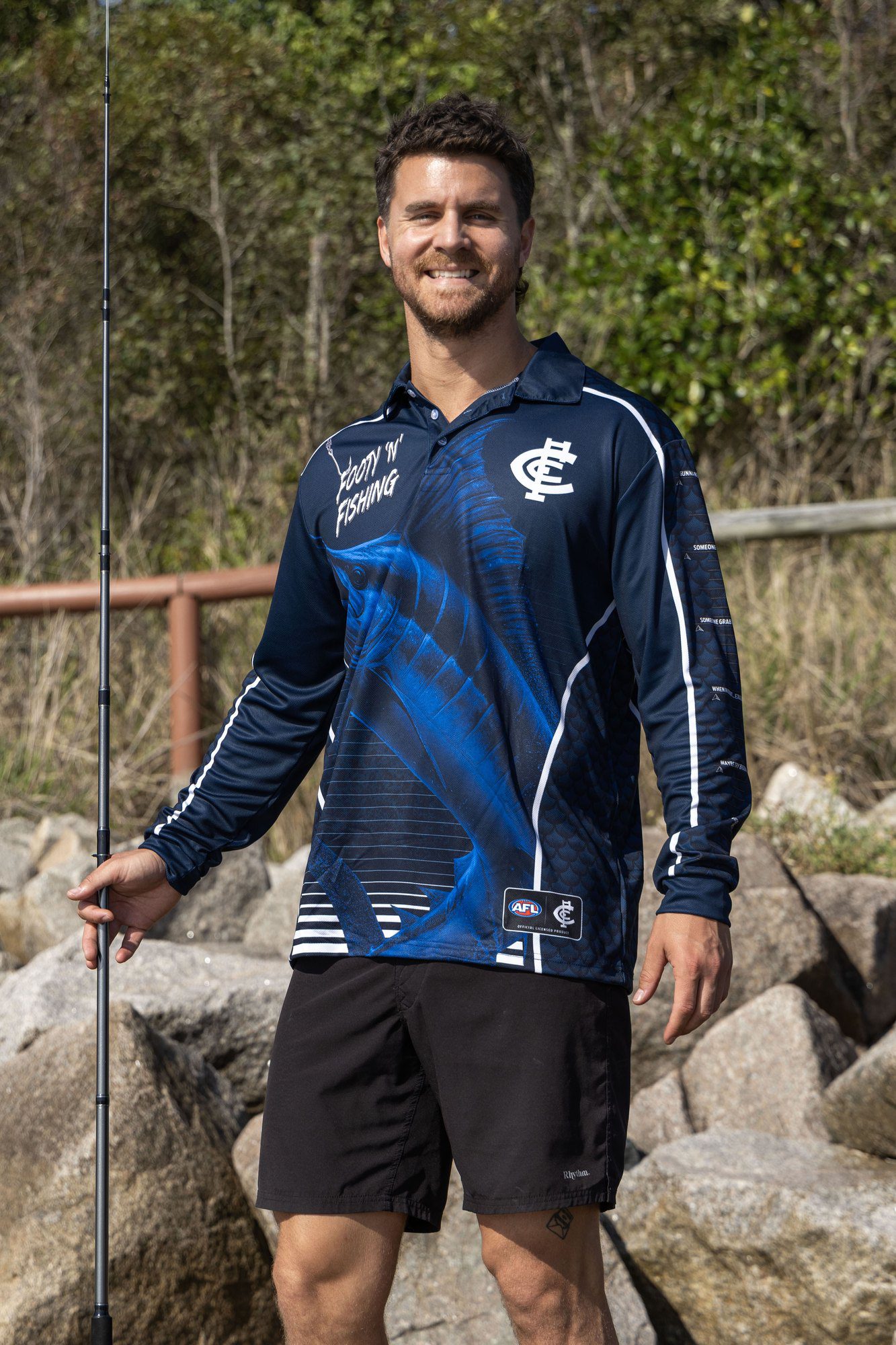 Carlton Blues AFL Footy N Fishing Shirt UPF 50+ Youth & Adult Sizes 24 Carlton Blues AFL Footy N Fishing Shirt UPF 50+ Youth & Adult Sizes - Image 24