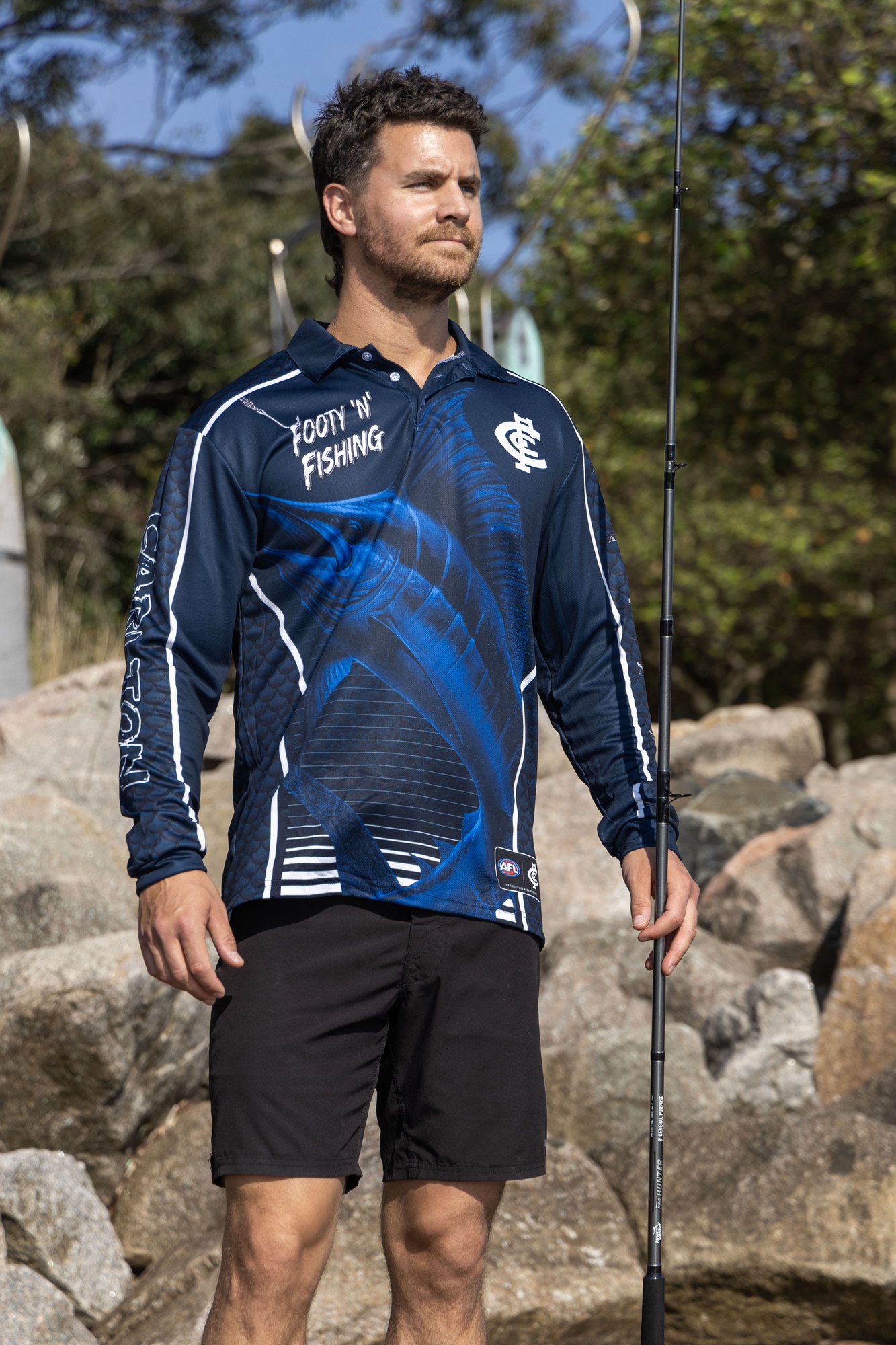 Carlton Blues AFL Footy N Fishing Shirt UPF 50+ Youth & Adult Sizes 26 Carlton Blues AFL Footy N Fishing Shirt UPF 50+ Youth & Adult Sizes - Image 26