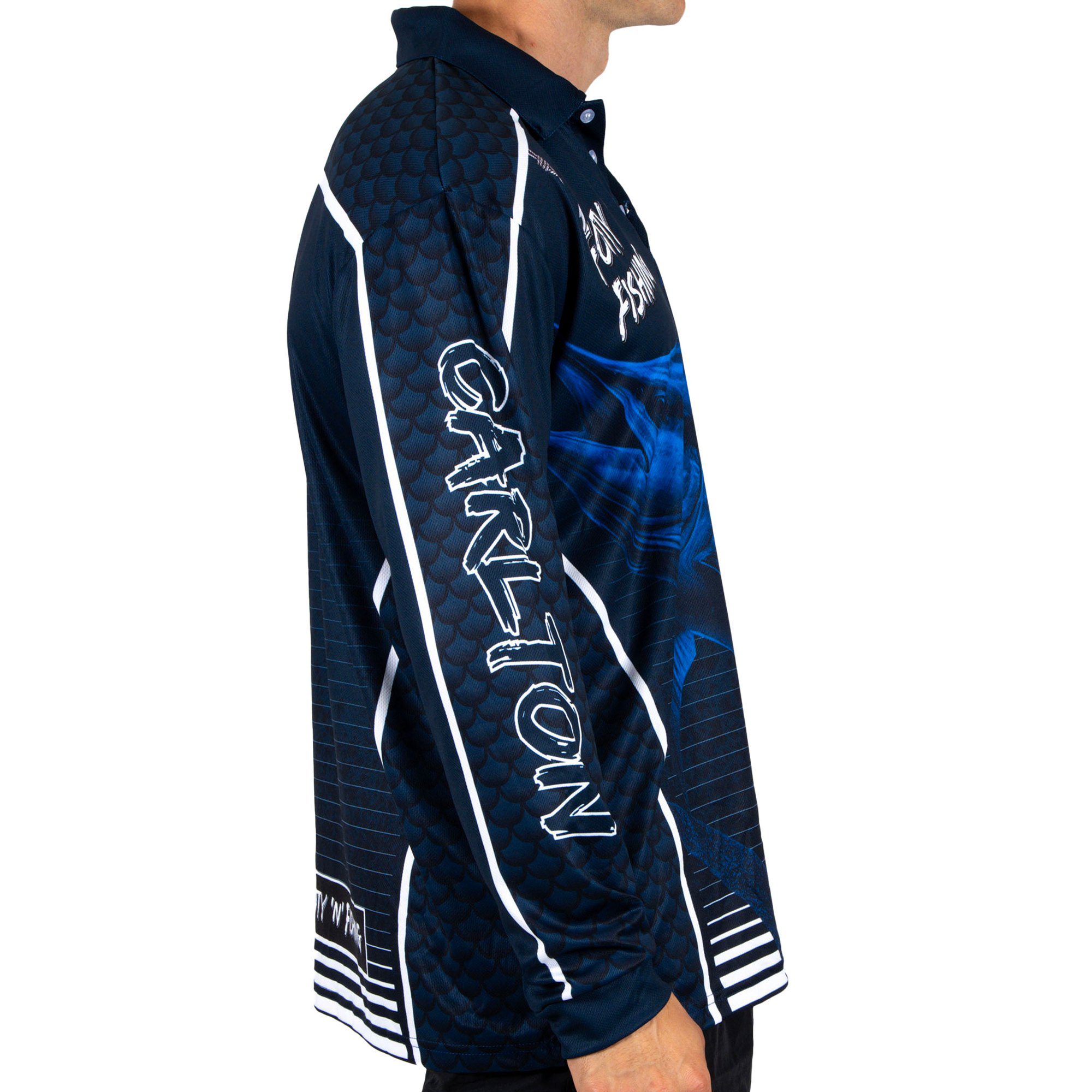 Carlton Blues AFL Footy N Fishing Shirt UPF 50+ Youth & Adult Sizes 4 Carlton Blues AFL Footy N Fishing Shirt UPF 50+ Youth & Adult Sizes - Image 4