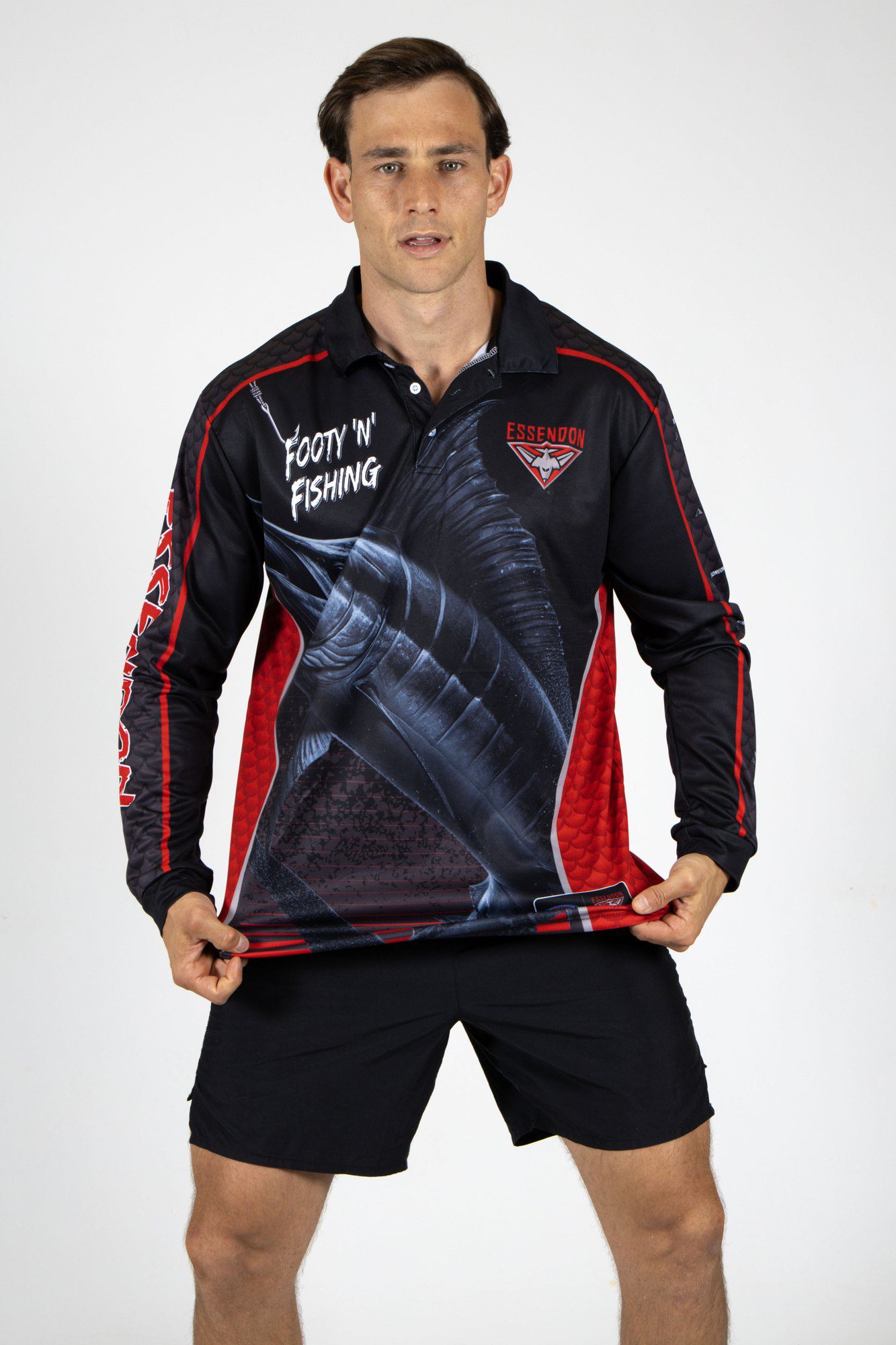 Essendon Bombers AFL Footy N Fishing Shirt UPF 50+ Youth & Adult Sizes 9 Essendon Bombers AFL Footy N Fishing Shirt UPF 50+ Youth & Adult Sizes - Image 9