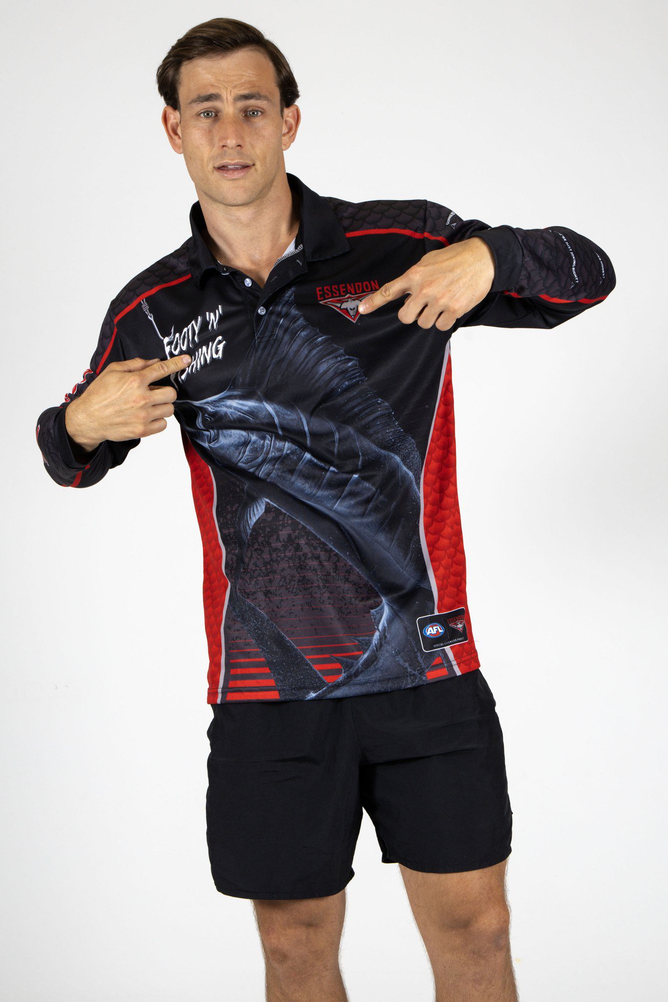 Essendon Bombers AFL Footy N Fishing Shirt UPF 50+ Youth & Adult Sizes 12 Essendon Bombers AFL Footy N Fishing Shirt UPF 50+ Youth & Adult Sizes - Image 12