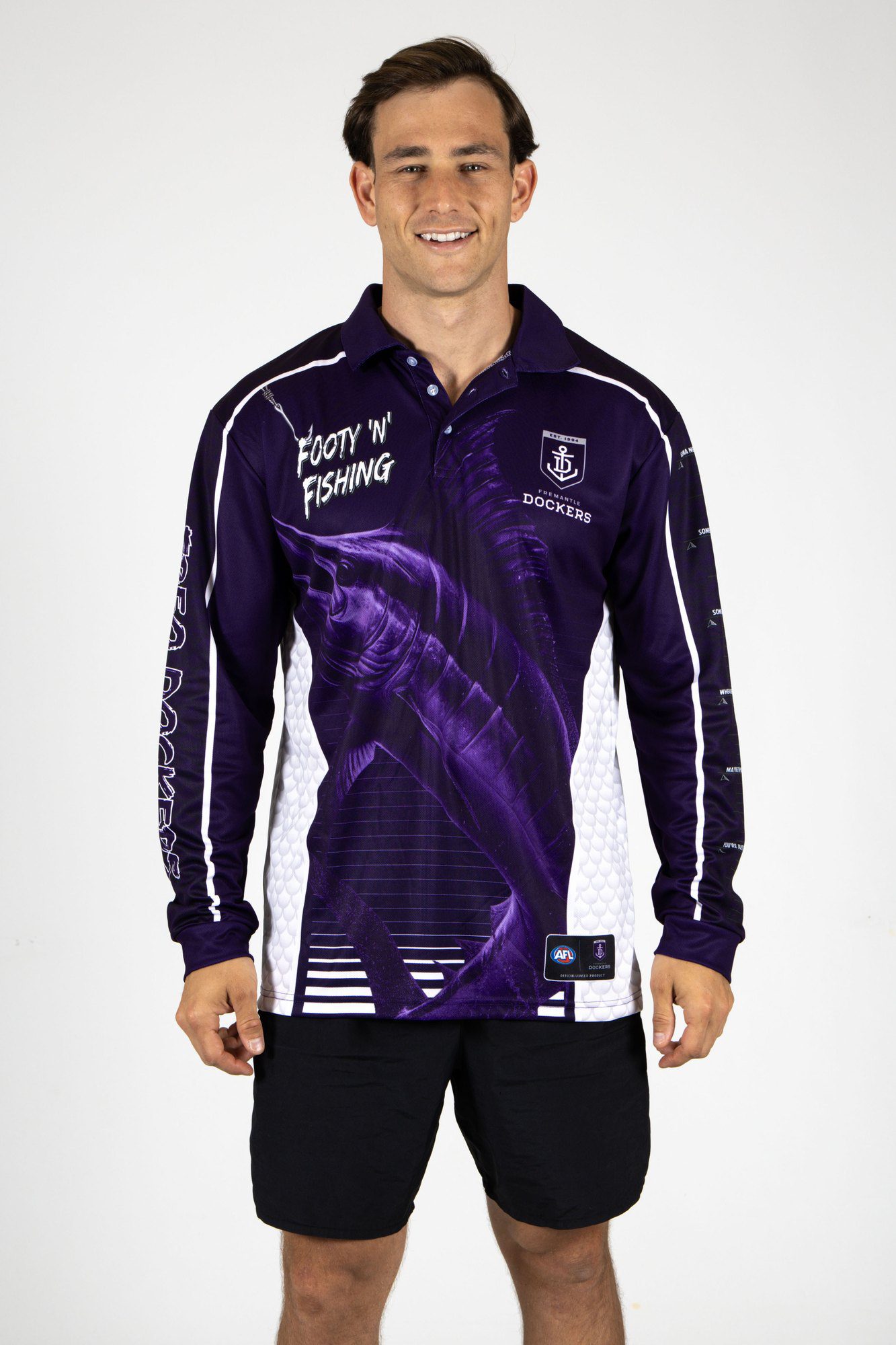 Fremantle Dockers AFL Footy N Fishing Shirt UPF 50+ Youth & Adult Sizes 5 Fremantle Dockers AFL Footy N Fishing Shirt UPF 50+ Youth & Adult Sizes - Image 5