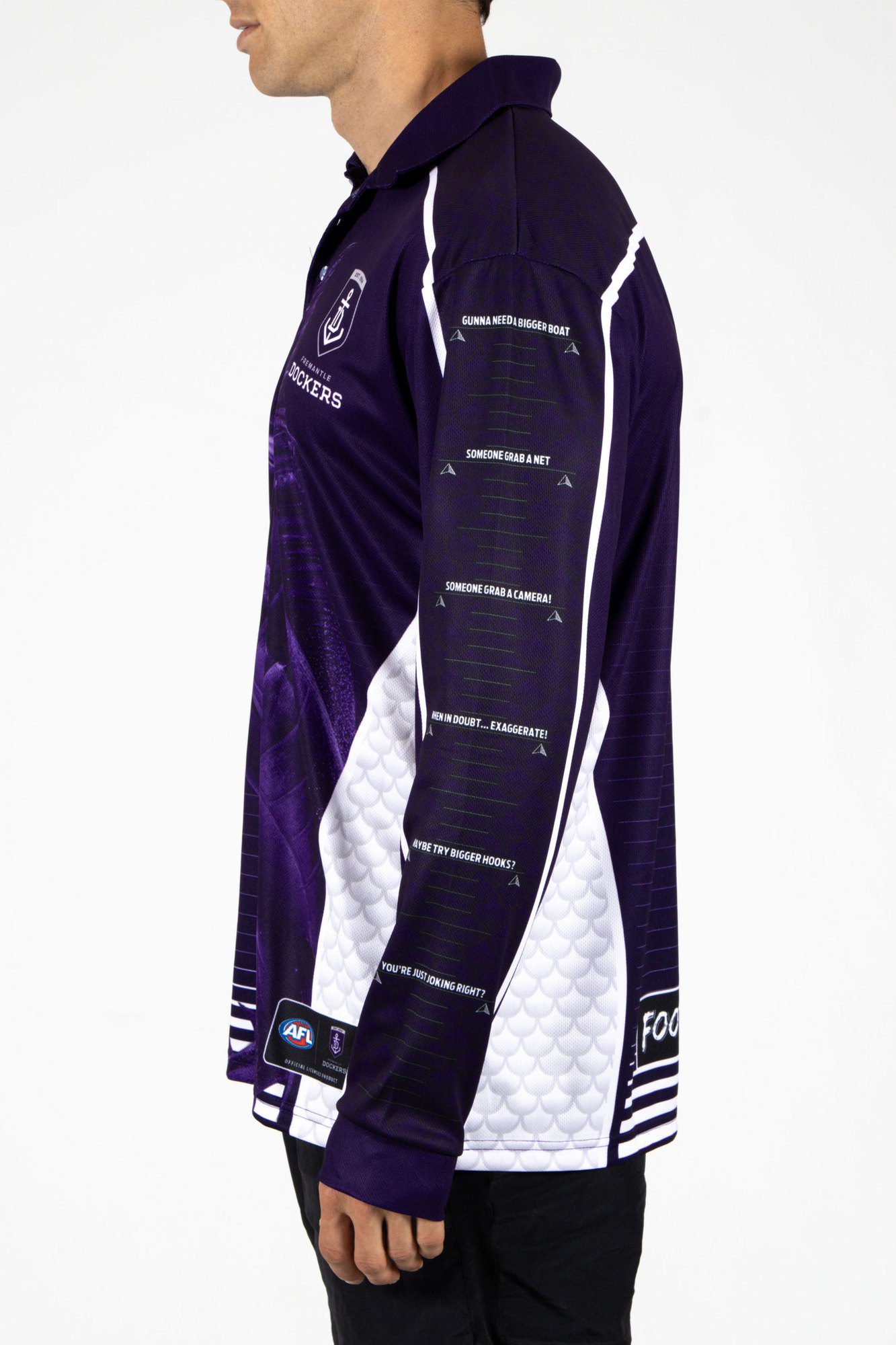 Fremantle Dockers AFL Footy N Fishing Shirt UPF 50+ Youth & Adult Sizes 7 Fremantle Dockers AFL Footy N Fishing Shirt UPF 50+ Youth & Adult Sizes - Image 7