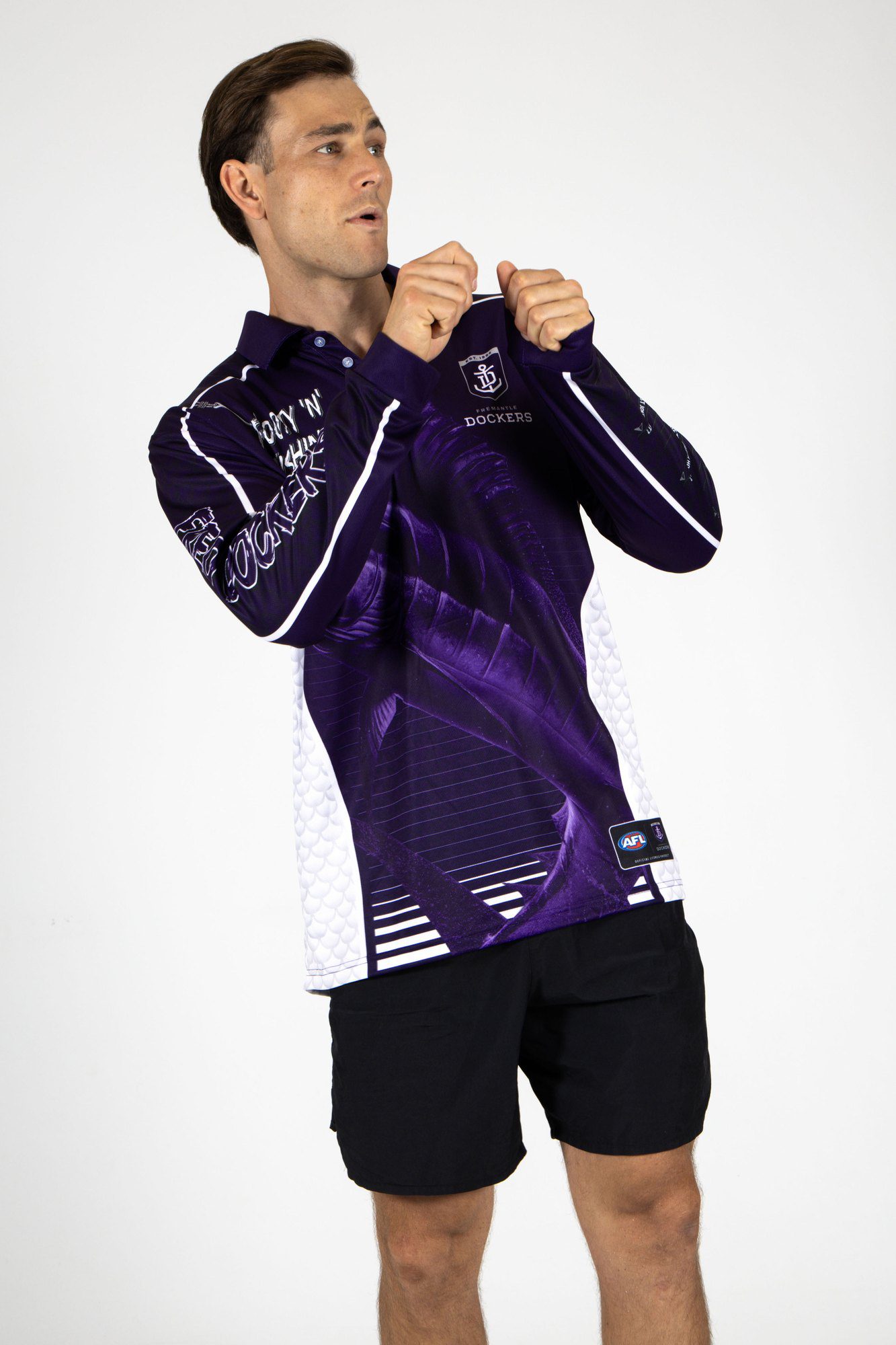 Fremantle Dockers AFL Footy N Fishing Shirt UPF 50+ Youth & Adult Sizes 9 Fremantle Dockers AFL Footy N Fishing Shirt UPF 50+ Youth & Adult Sizes - Image 9