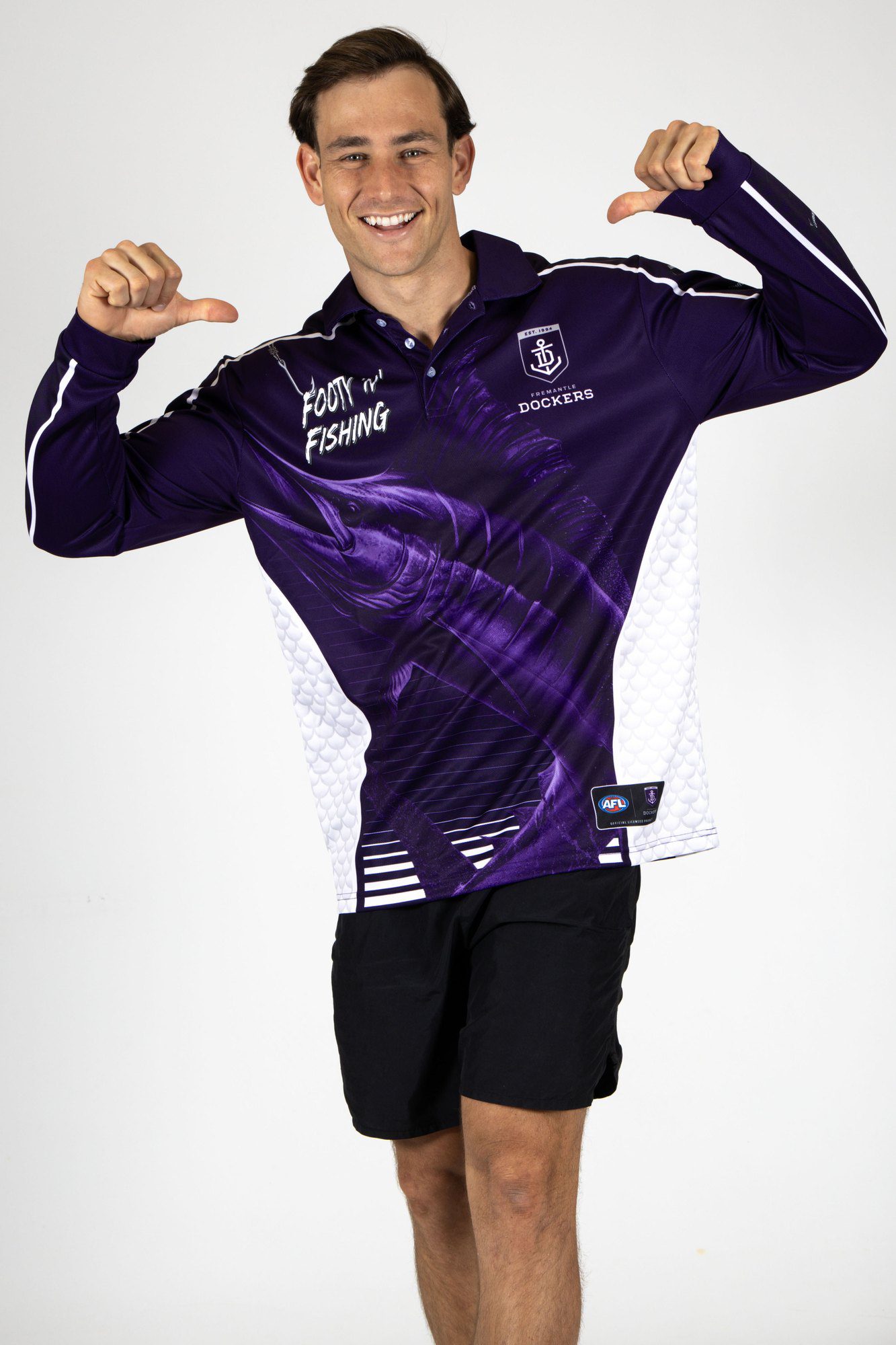 Fremantle Dockers AFL Footy N Fishing Shirt UPF 50+ Youth & Adult Sizes 11 Fremantle Dockers AFL Footy N Fishing Shirt UPF 50+ Youth & Adult Sizes - Image 11