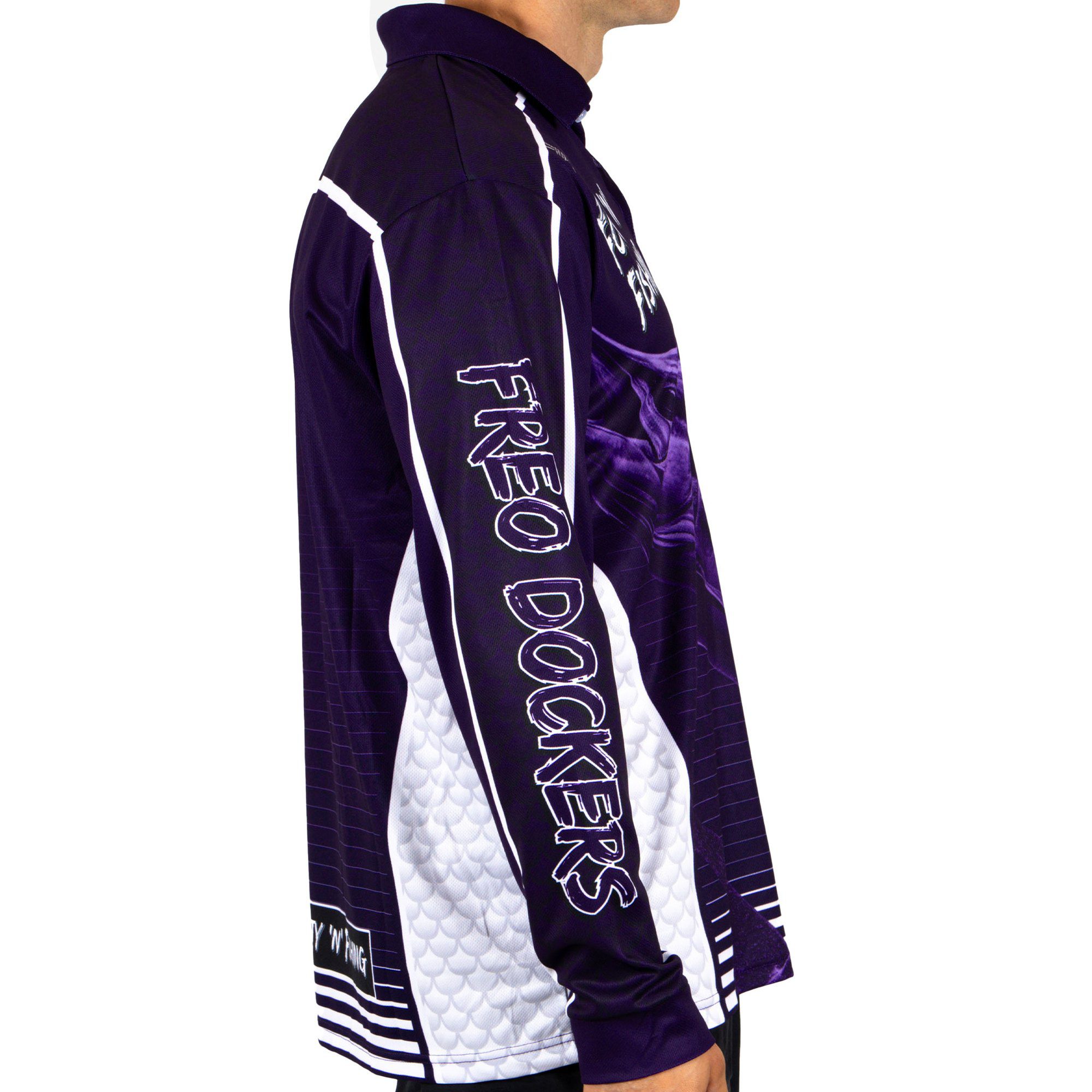 Fremantle Dockers AFL Footy N Fishing Shirt UPF 50+ Youth & Adult Sizes 4 Fremantle Dockers AFL Footy N Fishing Shirt UPF 50+ Youth & Adult Sizes - Image 4
