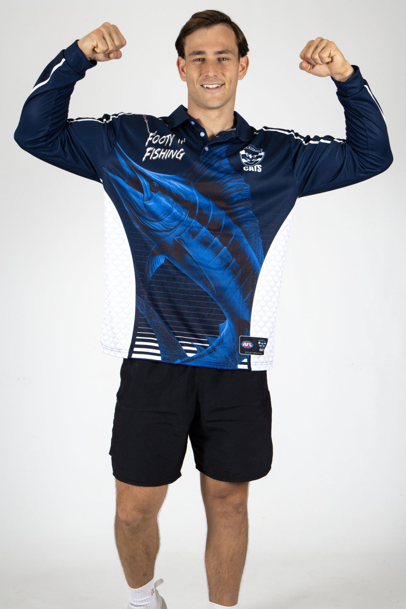 Geelong Cats AFL Footy N Fishing Shirt UPF 50+ Youth & Adult Sizes 10 Geelong Cats AFL Footy N Fishing Shirt UPF 50+ Youth & Adult Sizes - Image 10