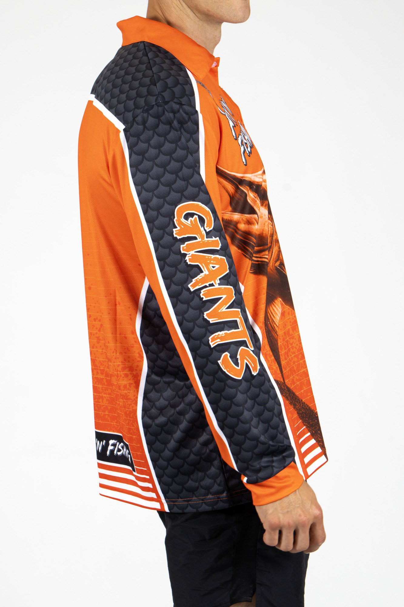 GWS Giants AFL Footy N Fishing Shirt UPF 50+ Youth & Adult Sizes 8 GWS Giants AFL Footy N Fishing Shirt UPF 50+ Youth & Adult Sizes - Image 8