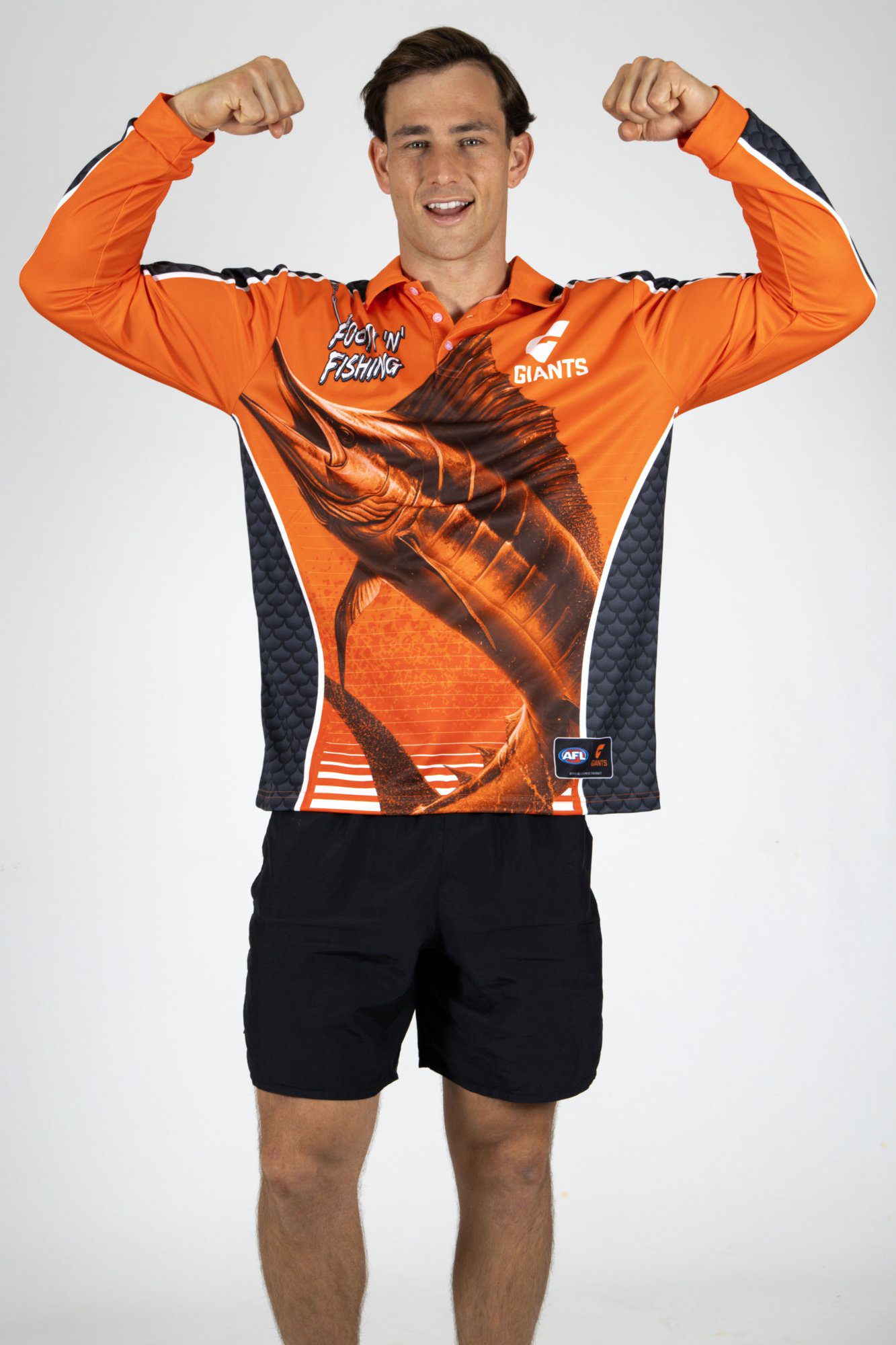 GWS Giants AFL Footy N Fishing Shirt UPF 50+ Youth & Adult Sizes 12 GWS Giants AFL Footy N Fishing Shirt UPF 50+ Youth & Adult Sizes - Image 12